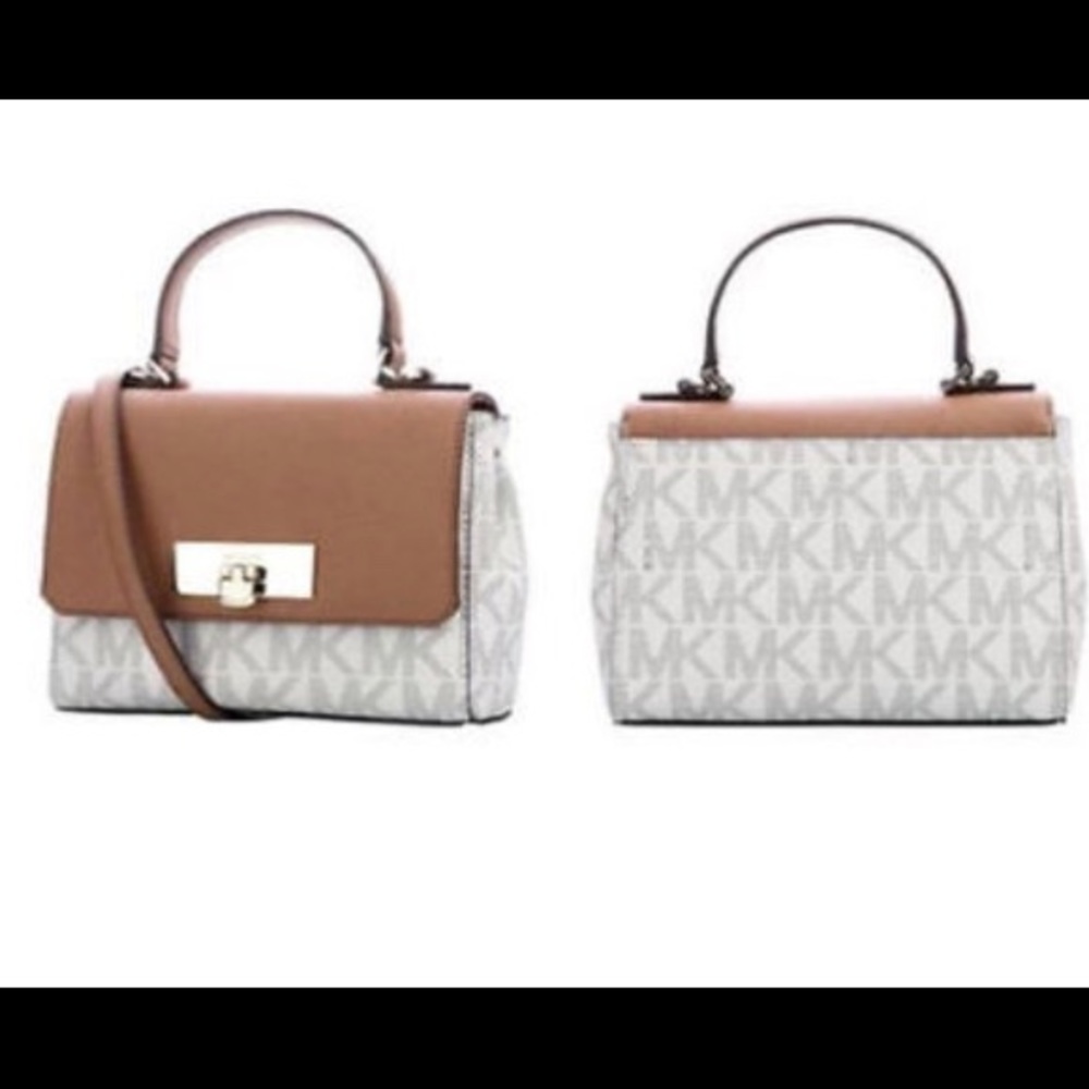 MK Callie in Vanilla/Acorn X-Small Crossbody